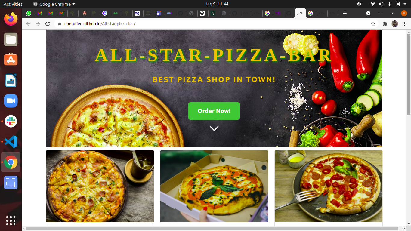 Screenshot of web app